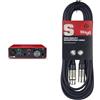 Focusrite MOSC0024 Scarlett Solo 3rd Gen - Interfaccia audio USB da 2 ingressi e 2 uscite, Chitarra/Basso & Stagg Cavo di Alta Qualita XLRf a XLRm Plug Microphone, 6 m, Nero