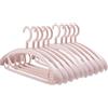 Trrcylp Confezione da 10 grucce in plastica resistente, capacità 11,3 kg, gancio girevole per vestiti, spalle larghe, antiscivolo, spesso (rosa)