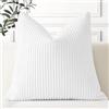Artscope 1 Pezzi Federe per Cuscini in Velluto a Coste Elegante Copricuscini Decorativo per Domestica Soggiorno Camera da Letto Divano 45x45cm, Bianco
