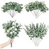 JAONLD Eucalipto Artificiale 30 Pezzi Eucalipto Rami Decorativi Foglie di Artificiali Rami di Seta Sintetica, Foglie Verdi per Matrimoni, Feste, Decorazioni per la Casa