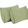 Lirex 2-Pack Federe per Cuscini, 100% Cotone Traspirante Federe Pillow Covers, 50 x 91 cm, Verde