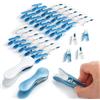 culiclean Mollette per Bucato - Soft Clip, 40x, blu-bianco/bianco-blu