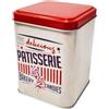 CUCUBA Contenitore per Alimenti Porta Bustine da Tè Scritta The Most Delicious Patisserie Design Vintage 150g