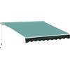 Outsunny Tenda da Sole a Bracci per Esterno con Manovella, Metallo e Poliestere, 295x250cm Verde|Aosom