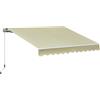Outsunny Tenda da Sole a Bracci per Esterno con Manovella, Metallo e Poliestere, 295x250cm Beige|Aosom