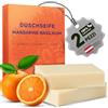 larum sports bagnoschiuma solido mandarino basilico, sapone solido corpo i capelli, 100% ingredienti naturali, 2x 85g