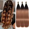 Locescsoc 24 Inch Straight Hair Extensions 150g 3 Packs Bone Straight Braiding Hair, Soft Synthetic Bundles Crochet Braids Hair Bundles for Braiding (OT4/30, 24 Inch 3 Packs)