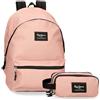 Pepe Jeans Aris Colorful Zaino + astuccio scuola portatile 15,6 pollici rosa 31 x 44 x 15 cm poliestere 23,87 L, Rosa, Taglia unica, Zaino + astuccio scolastico