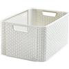 Curver 205851 - Contenitore in Polipropilene, Aspetto Vimini, L