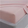 Sleepdown Lenzuolo con angoli in 100% flanella di cotone spazzolato, biancheria da letto di lusso, morbido e confortevole, 25 cm, rosa cipria, super king, 5056242833932