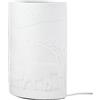 GILDE Lampada da tavolo savana in porcellana bianca ovale altezza 28 cm motivo albero elefante lampada da tavolo illuminazione decorazione accessorio casa