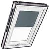 Roto Tenda Oscurante Originale Roto ZRV - Guide di Scorrimento Laterali Bianco - per Finestre da Tetto delle Serie R6/R8, i8 e Classic 64/84 - Dimensioni 114/078 | 11/07 - Colore del Tessuto Grigio Scuro