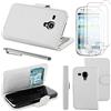 ebestStar - Cover Compatibile con Samsung S3 Mini Galaxy GT-i8190, i8190N Custodia Portafoglio Pelle PU Protezione Libro Flip +Penna +3 Pellicole plastica, Bianco [Apparecchio: 121.6x63x9.9mm, 4.0'']