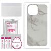 apgo BACK SKIN Film Pellicola protettiva Protezione Posteriore per Apple iPhone 13 Pro Max, skin sticker film foil vinyl Marmo Grigio