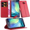 Cadorabo Custodia Libro per Samsung Galaxy A5 2016 in Rosso Carminio - con Vani di Carte, Funzione Stand e Chiusura Magnetica - Portafoglio Cover Case Wallet Book Etui Protezione