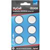 Ansmann HyCell Pile a bottone al litio CR2450 3V, 6 pezzi, lunga durata, per calcolatrice, bilancia, orologio, chiave dell'auto, apri garage, telecomando, luce