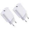 Seadmit Caricatore USB C, 20W 2 Pack Presa, PD3.0 Caricabatterie compatibile con i-Phone 16/15/14/13/12 Plus Pro Max Mini, iPad, Air-Pods, Samsung Galaxy S24/S23/22 ecc, Alimentatore USB C Rapido