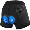Msport Pantaloncini da Ciclismo da Uomo Imbottiti in Gel 3D Traspiranti ed Asciugatura Rapida Intimo da Ciclismo - Blu XXL