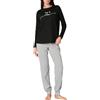 Goldenpoint Donna Pigiama Regular Lungo Time to Relax con Maglia a Maniche Lunghe e Pantaloni Lunghi in Cotone
