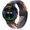PaceBid 22mm Nylon Cinturino per Garmin Venu 4 45mm/Venu 3/2/Forerunner 265 | per Forerunner 255/255 Music,Amazfit Balance 3/2/Bip 6/5/Bip Max/GTR 4/3,Intrecciato Magnetico Elastico Cinturini, Colorato