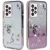 BAOJAY Compatibile per Samsung Galaxy A13 4G Silicone Case [Glitter Bling Cover Glitter Clear View,Custodia Trasparente Antiurto regali per ragazze e signoreo-rosa