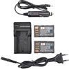 DSTE 2-pacco Ricambio Batteria + DC36E Caricabatteria Compatibile per JVC BN-VF823U GS-TD1 GY-HM70U GY-HM100U GY-HM150U GZ-HMZ1U GZ-MG230 GZ-MG255 GZ-MG275 GZ-MG330 GZ-MG335 GZ-MG340 GZ-MG360 GZ-MG365