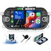 CAMECHO 2+64G Android 13 Autoradio per Fiat Tipo Egea 2015-2017, 7 Pollici Wireless Carplay Bluetooth HD Touchscreen Radio con Android Auto WIFI GPS Mirror Link FM/RDS SWC +Rear View Camera & Canbus
