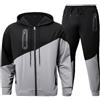 LDZYXY Tuta Uomo Completa 2023 Completo Tracksuit Felpa e Pantalone Unisex Abbigliamento Sportivo Tute da Ginnastica Uomo da jogging Tuta Felpa con Cappuccio e Pantaloni Caldo Felpa (Grey, M)