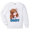 ARTIST MARKET Felpa Girocollo Roby Polar Bear Youtuber Italia - Cotone Morbido Organico (IT, età, 12 Anni, 14 Anni, Regular, Standard, Bianco)