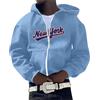 Generic Felpa con cappuccio da uomo per primavera, autunno e inverno, casual, alla moda, per tutti i giorni, Celeste., 3XL