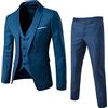 Generic Completo Formale da Uomo in 3 Pezzi - Abito da Sposa, Casual, Giacca Blazer, Gilet e Pantaloni - Tinta Unita, Smoking, Bu2, 5XL