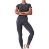 Generic Top da Donna Set Track Athletic Yoga Corrispondenza Top Tee Shorts Set per Le Donne 2 Pezzi Autunno Estate Top Set 2025, B-548 Grigio Scuro, S