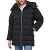 United Colors of Benetton Giaccone 2SYWDN03B Piumino Lungo, Nero 100, M Donna