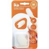 iKo Spazzolino da dito originale + custodia trasparente, morbido al tatto, non necessita di dentifricio o acqua, 100% riciclabile ecologico per adulti per la cura dentale domestica, mini viaggio per