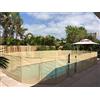 WaterWarden WWG201B - Cancello di sicurezza per piscina a chiusura automatica, 121,9 cm, beige