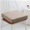 Treer Cuscino per Sedia in Memory Foam, Cuscini Sedie Quadrati - Supporto e Stabilità Perfetti Rivestimento Lavabile per Sedia da Ufficio e Sedia a rotelle (Marrone Chiaro,45x45x8cm)