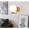 TOT ELECTRIC Lampadario a sospensione con sfera bolle in vetro bianco opaco design moderno minimal (Applique-Sfera 15cm)
