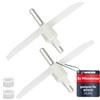 Kenekos - 2x Supporto compatibile con Bosch MUM 5, MUMS MUMV MUZ5, HomeProfessional Exclusiv, VeggieLove, 155 mm, ricambio per 00630760, 00621923 Robot da cucina, lame per affettatrice continua