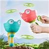 Ivtivfu 2PCS Manual Capture Game mit 12 Scheiben, Flying Disc Launcher Spielzeug, Outdoor-Spielzeug für Kinder im Alter von 3-12, Kleinkind Chasing Spielzeug, Familie Spielzeug für Weihnachten