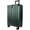 SIGN Valigia rigida da viaggio trolley in ABS, leggera, 4 ruote doppie (set centrale per bagaglio a mano, grande, verde smeraldo, Großer Koffer (75cm), Valigetta rigida con ruote doppie