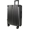 SIGN Valigia rigida da viaggio trolley in ABS, leggera, 4 ruote doppie (set centrale per bagaglio a mano, grande, antracite., Handgepäck (55cm), Valigetta rigida con ruote doppie