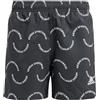 adidas Bambino Sportswear Wave Print CLX Swim Shorts Kids, Black/off White, 9-10 Years