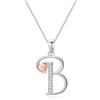 Mesovor Collana con Iniziale in Argento Sterling 925 per Donna, Regali di Gioielli con Collana con Lettera in Argento Sterling per Madre Sorella Moglie (B)