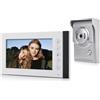 QttyElok Cablato 7'' TFT Colore Sistema di Videocitofono Della Telecamera per la Casa 700TVL IR Visione Notturna Videocamera Esterna con Monitor Interni, Monitoraggio di Sblocco di Supporto