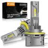 D-Lumina Lampadina H15 LED Canbus,100W 12000LM 6500K Anti-errore Luce abbagliante bianca super luminosa e luce di marcia diurna,Con effetto di raffreddamento tramite ventola,2 pezzi