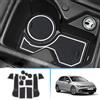 Coleya Tappetini Antiscivolo Compatibile con VW Golf 8 2020-2024, Tappetini in Gomma per Console Centrale, Portabicchieri, Cuciture Porta, Braccioli, Golf 8 Accessori Tappetino per Auto (Bianco)