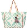 ApartFashion Mint Magic, Handbag Donna, Bianco-Menta, Einheitsgröße
