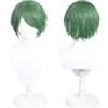 UTIEHD Parrucca lunga 30cm, parrucca universale per costumi anime e cosplay, perfetta per feste, uso quotidiano, festival e Halloween (Verde pastello)