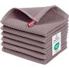 Moosfor Strofinacci in 100% cotone, set da 6 pezzi, 30 x 30 cm, marrone