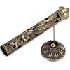 HERCHR Porta Bruciatore a Torre di Incenso, Verticale Tono Bronzo Drago Phoenix Supporti di Incenso